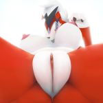  big_breasts breasts clitoris close-up female looking_at_viewer lycanroc lying midnight_lycanroc nintendo on_back pcred566 pok&eacute;mon pok&eacute;mon_(species) pussy smile spread_legs spreading video_games 