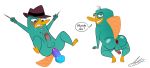  anal anal_penetration anus balls blush bound cum gaping gaping_anus hi_res humanoid_penis male mammal monotreme penetration penis perry_the_platypus phineas_and_ferb platypus raymondfoxxx solo 