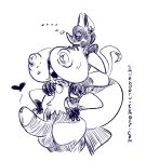  &lt;3 ... 2016 anthro anthrofied areola balls between_breasts big_breasts big_penis breasts canine chest_tuft digital_media_(artwork) duo erect_nipples erection fan_character female flower fur hand_on_shoulder head_between_breasts huge_breasts huge_penis larger_female line_art lucario male mammal monochrome nintendo nipples nude open_mouth penis plant pok&eacute;mon pok&eacute;mon_(species) pok&eacute;morph precum sabi_(sirphilliam) saliva simple_background size_difference smaller_male smutbooru standing thick_thighs tuft video_games voluptuous wide_hips 