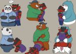  all_fours anal anal_penetration bear cartoon_network doggystyle duo fellatio from_behind_position grizzly_(wbb) grizzly_bear ice_bear incineroar male male/male mammal nintendo oral overweight panda panda_(wbb) penetration pok&eacute;mon pok&eacute;mon_(species) polar_bear sex simple_background thevillager video_games we_bare_bears 