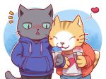  blush cat clothing cute dessert eclipsewolf feline food ice_cream kuehiko_roshihara male male/male mammal tapio_chatarozawa working_buddies! 