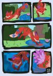  ambiguous_gender canine comic dosent feral flower fox mammal plant tagme water 