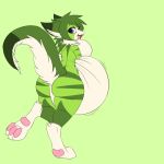  anthro belly big_belly dragon female fur kemono kiwi_the_soft_dragon mazzlerazz 