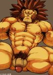  abs anthro balls biceps big_muscles capcom feline leo leo_(red_earth) lion male mammal muscles nipples nude pecs penis red_earth sitting solo unknown_artist vein video_games warzard yellow_eyes 