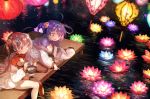  :d afloat afloat_lantern ahoge anchor arm_support azur_lane bangs black_legwear blurry blurry_foreground blush bowl breasts brown_hair china_dress chinese_clothes chopsticks cleavage cleavage_cutout closed_mouth commentary_request depth_of_field dress dumpling dutch_angle eyebrows_visible_through_hair fingernails flower food fur-trimmed_jacket fur_trim hair_between_eyes hair_ornament hair_rings hairband hairpin holding holding_bowl holding_chopsticks jacket lantern light_particles long_hair long_sleeves looking_away lotus lotus_lantern medium_breasts multiple_girls night ning_hai_(azur_lane) off_shoulder open_mouth outdoors paper_lantern pier ping_hai_(azur_lane) pointing puffy_long_sleeves puffy_sleeves purple_dress purple_eyes purple_hair red_dress red_eyes seiza short_sleeves sidelocks single_thighhigh sitting small_breasts smile soaking_feet tang_yuan themed_object thighhighs twintails very_long_hair white_hairband white_jacket zuizi 