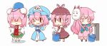  :3 ;3 aqua_kimono bangs blouse blue_bow blue_shirt blush bow bowtie brown_hat brown_skirt bubble_skirt bucket bucket_on_head carrying chibi closed_mouth color_connection commentary_request double_bun expressionless eyes_visible_through_hair faucet full_body green_skirt hair_color_connection hat hata_no_kokoro ibaraki_kasen japanese_clothes juliet_sleeves kapuchii kimono long_hair long_sleeves mask mask_on_head mob_cap multiple_girls mystia_lorelei object_on_head pink_bow pink_hair pink_skirt plaid plaid_shirt puffy_short_sleeves puffy_sleeves saigyouji_yuyuko shaded_face shirt short_hair short_sleeves skirt skirt_set standing sweatdrop tabard tongue tongue_out touhou triangle_mouth triangular_headpiece v-shaped_eyebrows water wet white_background white_blouse white_shirt wide_sleeves winged_hat wings |_| ||_|| 