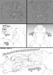  azumarill breasts comic english_text female fidchellvore grovyle internal male monochrome nintendo open_mouth pok&eacute;mon pok&eacute;mon_(species) salazzle text video_games vore 