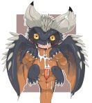  blush capcom censored claws cum doneru dragon erection feral horn looking_at_viewer male monster_hunter monster_hunter_world nergigante open_mouth penis simple_background solo tongue video_games wings 