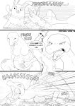  azumarill breasts comic english_text female fidchellvore grovyle male monochrome nintendo open_mouth pok&eacute;mon pok&eacute;mon_(species) salazzle text video_games 