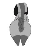  2018 animate_inanimate anthro anus bunihud butt canine digital_media_(artwork) female floppy_ears mammal nintendo nintendo_switch nude pussy rear_view short_stack solo standing switch_dog thick_thighs video_games wide_hips 