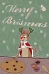  2017 anthro blue_eyes buckteeth christmas cookie eyelashes female food glowing_nose holidays hyenatig_(artist) mammal micro mostly_nude mouse mrs._brisby open_mouth rodent solo teeth the_secret_of_nimh whiskers 