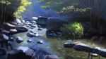  commentary_request forest grass naohiro nature no_humans original outdoors river rock scenery tree water waterfall 