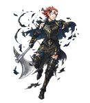  arm_guards armor armored_boots axe battle_axe black_armor black_capelet boots breastplate broken_armor broken_mask cape capelet clenched_teeth elbow_pads fire_emblem fire_emblem:_kakusei fire_emblem_heroes full_body gloves highres holding holding_weapon indesign jerome_(fire_emblem) leg_up long_sleeves looking_away male_focus mask official_art pants pelvic_curtain red_eyes red_hair scar short_hair solo teeth torn_cape torn_clothes transparent_background vambraces weapon 