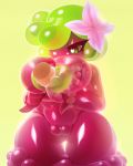  &lt;3 &lt;3_eyes 2017 areola breasts cum cum_between_breasts cum_inside disembodied_penis erection eyelashes faceless_male female food_creature goo_creature green_background green_eyes green_hair green_nipples hair hi_res humanoid jellily male nipples not_furry penis pink_body plantpenetrator pussy sex short_stack simple_background thigh_gap titfuck translucent voluptuous 