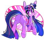  2017 blush butt cutie_mark digital_media_(artwork) equine eyebrows_visible_through_hair eyelashes featureless_crotch female feral friendship_is_magic hair hooves horn horse looking_at_viewer mammal multicolored_hair my_little_pony nude pony purple_eyes simple_background smile solo sourspot twilight_sparkle_(mlp) winged_unicorn wings 
