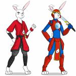  alternate_version_at_source armor clothing fuze hi_res lagomorph male mammal melee_weapon rabbit super_turbo_atomic_ninja_rabbit sword weapon 