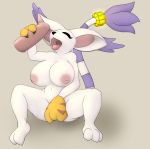  anthro big_breasts big_ears breasts claws clothing digimon disembodied_penis ear_tuft eyes_closed fangs feline female fingering gatomon gloves handjob issus long_tail male male/female mammal masturbation navel nipples open_mouth penis sex solo_focus tail_ring teeth tongue tuft 