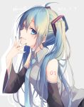  39 aqua_eyes aqua_hair commentary hatsune_miku kuroi_(liar-player) long_hair looking_at_viewer skirt smile solo very_long_hair vocaloid 