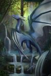  deviant-soulmates dragon female feral forest illustration invalid_color scales scalie tree 