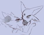  ambiguous_gender braixen eeveelution espeon female feral french_kissing kissing nintendo pok&eacute;mon pok&eacute;mon_(species) tongue ungulatr video_games 