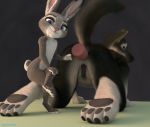  3d_(artwork) adamb/fluffy all_fours anal anal_penetration animal_genitalia animal_pussy anthro blender_(software) canine canine_dildo canine_pussy crossed_legs digital_media_(artwork) dildo disney duo female female/female fur interspecies judy_hopps lagomorph looking_at_viewer looking_back mammal nude paws penetration purple_eyes pussy rabbit raised_tail sex_toy simple_background sitting size_difference toying_partner wolf zootopia 