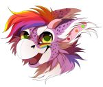  2016 ambiguous_gender digital_media_(artwork) dragon fur green_eyes headshot_portrait horn indycat portrait purple_fur simple_background white_background 