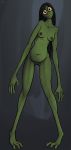  2018 amphibian anthro breasts female frog hair hi_res kea_(artist) looking_at_viewer monster nipples nude pussy scp-811 scp_foundation solo 