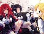  asia_argento erect_nipples highschool_dxd himejima_akeno miyama-zero rias_gremory seifuku toujou_koneko 