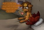  armor bed bedtime_story book bracers braces digital_media_(artwork) duo earth_pony equine eyes_closed fan_character female horse magic male mammal mars_miner marsminer my_little_pony open_mouth pony reading sleeping venus_spring 