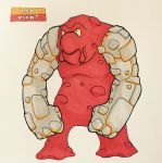  2017 angry anthro anthrofied belly biped english_text featureless_crotch featureless_feet firefightdex fist front_view frown full-length_portrait gastropod goo_creature grey_body hi_res humanoid_hands lava looking_up magcargo male marker_(artwork) mfanjul mineral_fauna mixed_media musclegut muscular muscular_male nintendo no_sclera nude overweight overweight_male pecs pen_(artwork) pok&eacute;mon pok&eacute;mon_(species) pok&eacute;morph portrait red_body rock shadow simple_background small_pupils solo standing text toony traditional_media_(artwork) two_tone_body video_games white_background yellow_eyes 