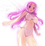  angel_wings bad_id bad_pixiv_id bikini blush breasts covered_nipples dragon_quest dragon_quest_iv hima large_breasts long_hair lucia_(dq) open_mouth pink_eyes pink_hair see-through side-tie_bikini solo swimsuit wet wings 