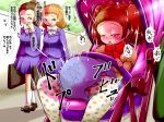  1boy 2girls cocco diaper humiliation multiple_girls outside premature_ejaculation public school_uniform stroller twintails 