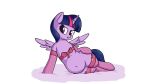  2018 alpha_channel andelai belly big_belly bow clothing cute equine eyelashes feathered_wings feathers female feral friendship_is_magic hair hi_res hooves horn legwear lingerie lying mammal mostly_nude multicolored_hair my_little_pony navel on_side portrait pose pregnant purple_eyes purple_feathers signature simple_background slightly_chubby smile solo stockings thigh_highs transparent_background twilight_sparkle_(mlp) winged_unicorn wings 