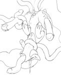  2015 abdominal_bulge all_the_way_through anal anal_penetration anus atrolux black_and_white equine female feral friendship_is_magic hi_res horn mammal monochrome my_little_pony penetration princess_celestia_(mlp) pussy sex simple_background solo tentacles unicorn upside_down white_background 