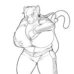  anthro big_breasts breast_expansion breasts cheetah fancyfez feline female huge_breasts mammal taraburst trucksuit 