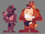  anthro arcarc bo bulge claws clothing frat_bat hat hyena jockstrap mammal scruffy shirt tank_top underwear 