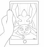  2016 anthro black_and_white canine cellphone disney duo faceless_male female fox from_behind_position fur hi_res hip_grab holding_object holding_phone judy_hopps lagomorph male male/female mammal monochrome nick_wilde phone rabbit selfie sex signature smile tggeko zootopia 