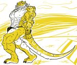 anthro bearded_dragon bulge clothing eda fur male muscular muscular_male reptile scalie solo standing tongue tongue_out underwear veiny_muscles 