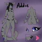  addie anthro blue_eyes canine cat feline female grey_body hybrid mammal model_sheet solo wolf 