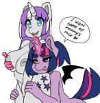  2018 animated anthro anthrofied areola breasts cutie_mark daughter dialogue duo english_text equine female friendship_is_magic hair horn lactating long_hair mammal milk mother mother_and_daughter multicolored_hair my_little_pony nipples parent simple_background text tolsticot tongue tongue_out twilight_sparkle_(mlp) twilight_velvet_(mlp) two_tone_hair unicorn white_background 