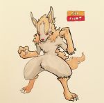  2017 3_fingers 3_toes alternate_color ambiguous_gender anthro anthrofied arm_tuft biped canine cheek_tuft chest_tuft claws digitigrade english_text fak&eacute;mon featureless_crotch firefightdex fist fluffy fluffy_tail front_view frown full-length_portrait fur gloves_(marking) grey_fur hatching_(technique) leg_tuft mammal marker_(artwork) markings mfanjul mightyena mixed_media multicolored_fur nintendo pen_(artwork) pok&eacute;mon pok&eacute;mon_(species) pok&eacute;morph portrait red_eyes red_nose shadow simple_background snout socks_(marking) solo spread_legs spreading standing tan_fur tan_tail text toe_claws toes toony traditional_media_(artwork) tuft two_tone_fur video_games white_background white_claws yellow_sclera 