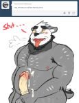  arcarc armpit_hair badger male mammal masturbation mustelid penile_masturbation penis solo tumblr 