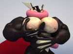  3d_(artwork) abs amphibian anthro anthroanim balls biceps big_balls digital_media_(artwork) greninja hyper hyper_muscles long_tongue male muscular muscular_male nintendo nipples pec_grasp pecs penis pok&eacute;mon pok&eacute;mon_(species) sebastian_greninja simple_background tongue tongue_out video_games 