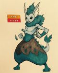  2017 3_toes 5_fingers alternate_color anthro anthrofied biped black_body black_eyes black_nose blue_body blue_fire blue_fur blue_hair canine eeveelution english_text fak&eacute;mon fighting_stance fin fire firefightdex fist flaming_hair flaming_tail front_view full-length_portrait fur hair hatching_(technique) hi_res humanoid_hands male mammal marine marker_(artwork) mfanjul mixed_media mohawk muscular muscular_male neck_tuft nintendo no_sclera nude pecs pen_(artwork) pok&eacute;mon pok&eacute;mon_(species) pok&eacute;morph portrait pose pseudo_clothing shadow simple_background smile solo standing tail_fin text toes toony traditional_media_(artwork) tuft two_tone_body vaporeon video_games white_background 