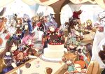  6+girls ahoge animal_ears ayer blonde_hair blue_eyes braid brown_hair cape carren commentary_request djeeta_(granblue_fantasy) draph erune esser facial_hair flower funf granblue_fantasy green_eyes hair_flower hair_ornament hair_over_one_eye harvin hood horns jin_(granblue_fantasy) knife korwa long_hair lyria_(granblue_fantasy) mask multiple_girls mustache narmaya_(granblue_fantasy) nio_(granblue_fantasy) nozomu144 okto pink_hair plate ponytail purple_eyes purple_hair quatre_(granblue_fantasy) red_eyes red_hair rosetta_(granblue_fantasy) scar short_hair sierokarte siete silva_(granblue_fantasy) silver_hair six_(granblue_fantasy) song_(granblue_fantasy) sparkle thalatha_(granblue_fantasy) uno_(granblue_fantasy) vee_(granblue_fantasy) white_hair 