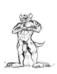  arcarc dripping hyena male mammal nude penis sketch solo 