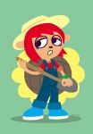  caprine clothed clothing female fur hair lammy_lamb mammal nuclearmime orange_fur parappa_the_rapper red_hair sheep video_games 