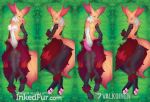  2018 anthro breasts dakimakura_design delphox digital_media_(artwork) female looking_at_viewer male nintendo penis pok&eacute;mon pok&eacute;mon_(species) presenting pussy thick_thighs valkoinen video_games 