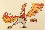  2016 4_toes alternate_color alternate_species ambiguous_gender anisodactyl avian beak bird claws english_text fak&eacute;mon fearow feather_tuft feathers featureless_crotch feral fighting_stance fire firefightdex flaming_hair flaming_tail flaming_wings front_view frown full-length_portrait grey_feathers hair hatching_(technique) leaning looking_at_viewer marker_(artwork) mfanjul mixed_media multicolored_feathers neck_tuft nintendo nude orange_beak orange_wings pen_(artwork) phoenix pok&eacute;mon pok&eacute;mon_(species) portrait red_feathers shadow simple_background slit_pupils solo spread_wings standing talons text toe_claws toes toony traditional_media_(artwork) tuft video_games white_background white_claws winged_arms wings yellow_feathers 