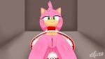  amy_rose bedroom_eyes clothing dress excito female first_person_view half-closed_eyes hedgehog looking_at_viewer looking_down mammal no_underwear pussy seductive solo sonic_(series) underass 